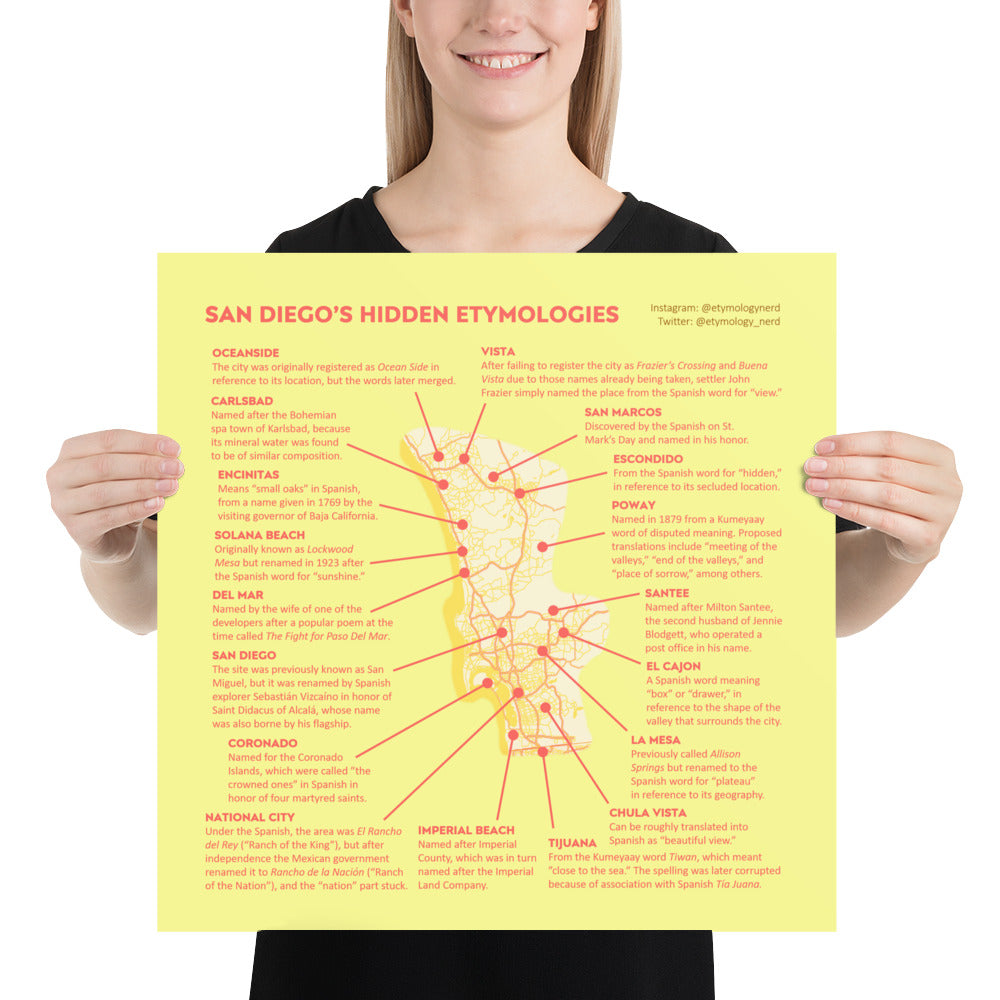 San Diego Etymologies Infographic